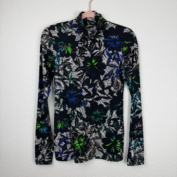 Dorthee Schumacher Printed Turtleneck Long Sleeve Top 2 - Picture 2 of 8